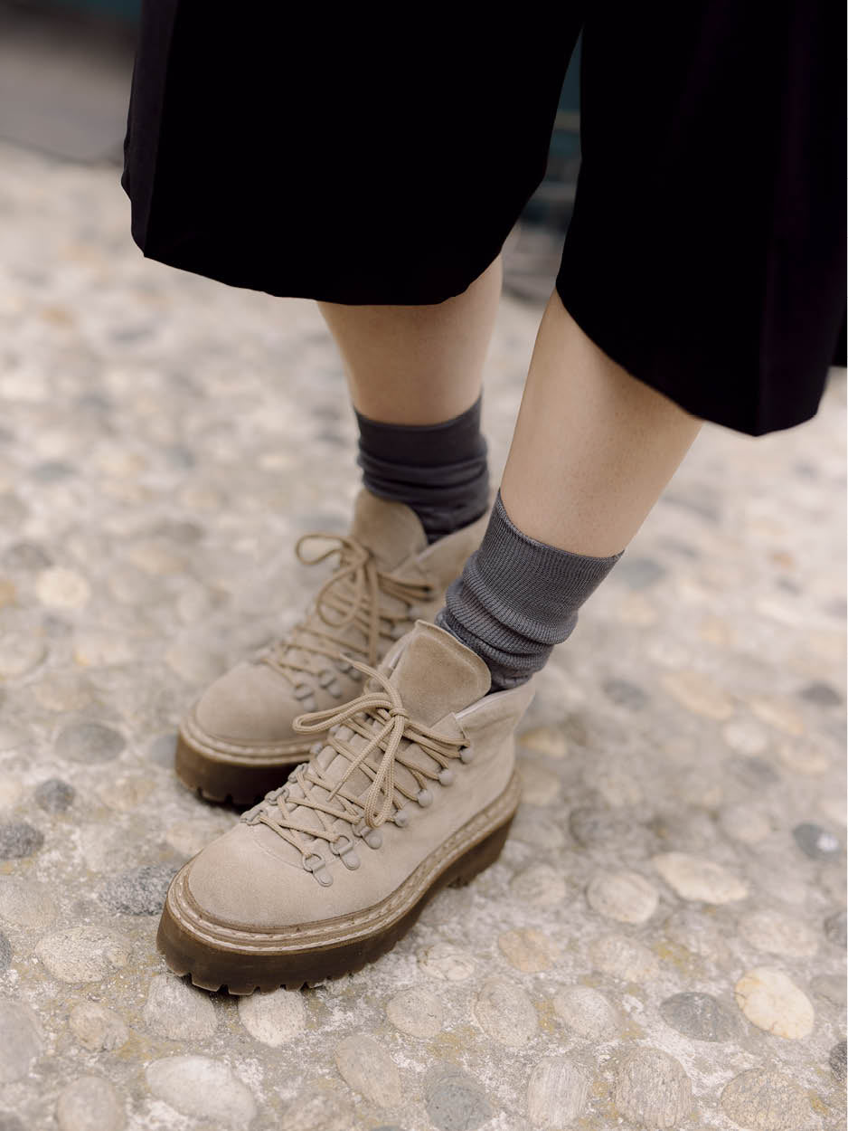 Officine Creative - suede hiking shoes with lug soles