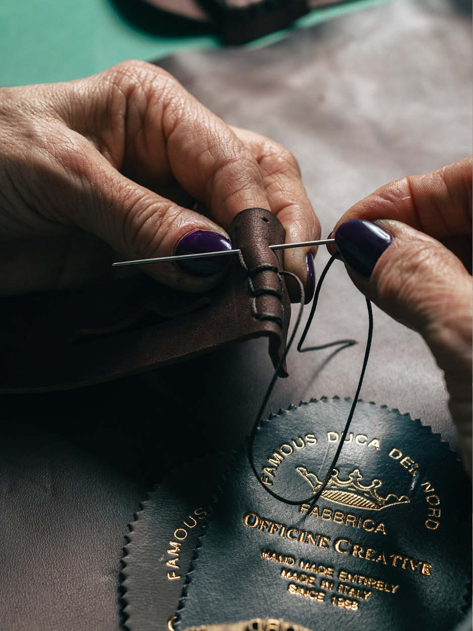 Officine Creative - Leather shoe crafting process
