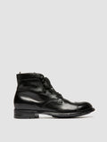 ADMIRAL 010 - Black Leather Lace-up Boots - thumb image 1,side view