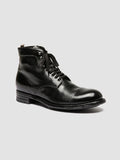 ADMIRAL 010 - Black Leather Lace-up Boots - thumb image 3,side view