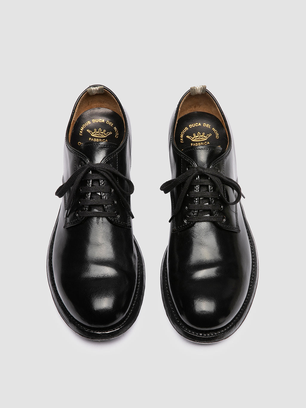 ADMIRAL 007 - Black Leather Derby Shoes - image 2,side view