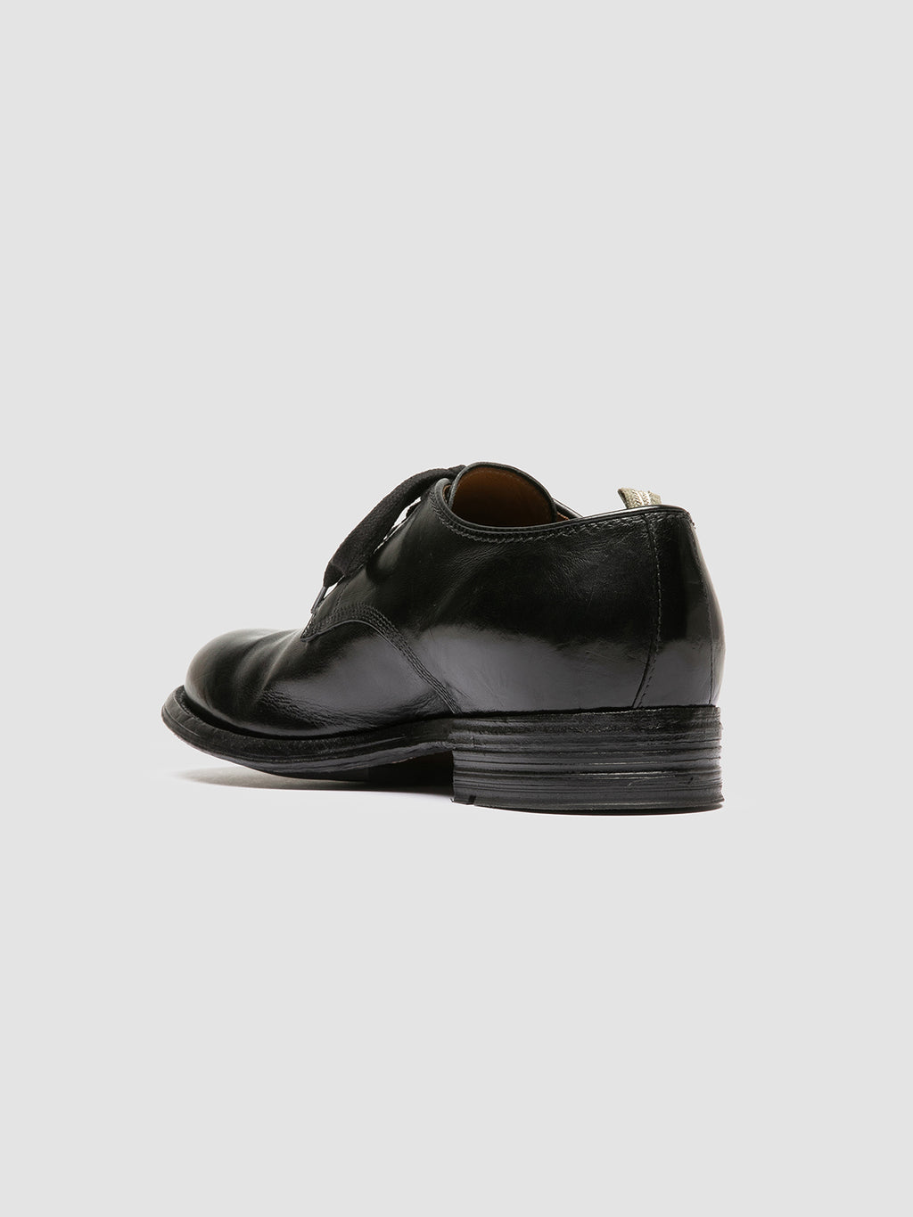 ADMIRAL 007 - Black Leather Derby Shoes - image 4,side view