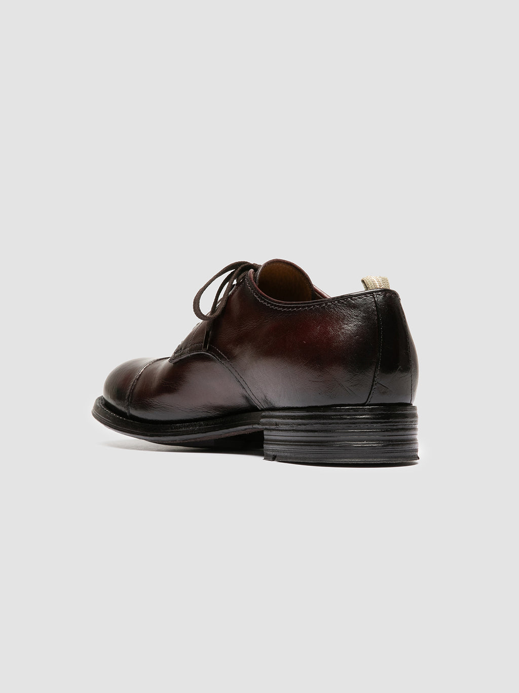 ADMIRAL 008 - Burgundy Leather Derby Shoes - image 4,side view