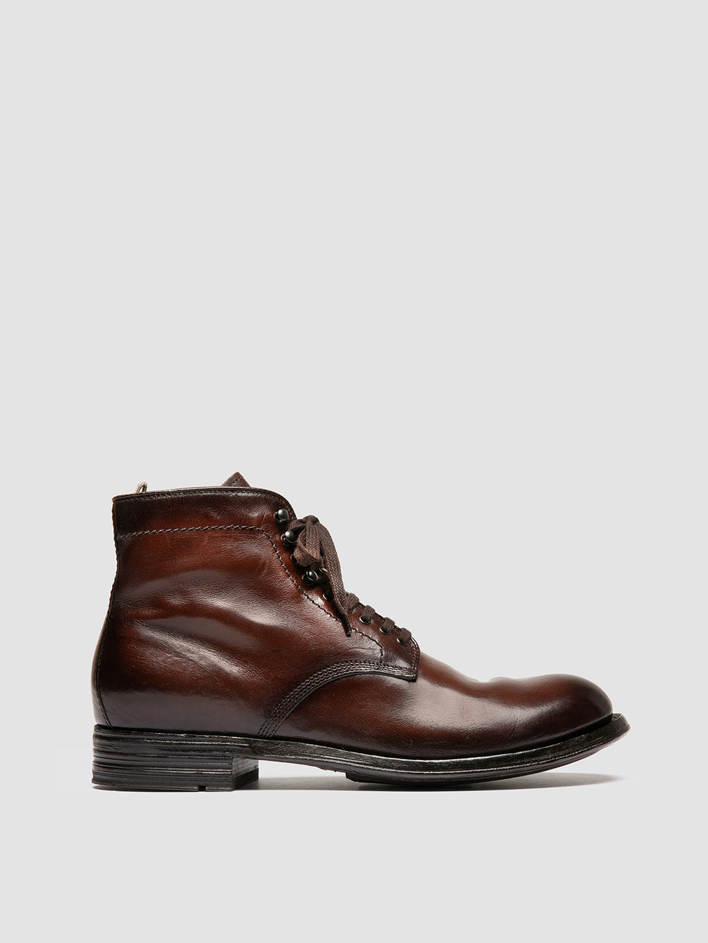 ADMIRAL 009 - Brown Leather Lace-up Boots - image 1,side view
