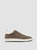 THE ANSWER 002 - Taupe Leather and Suede Sneakers - thumb image 1,side view