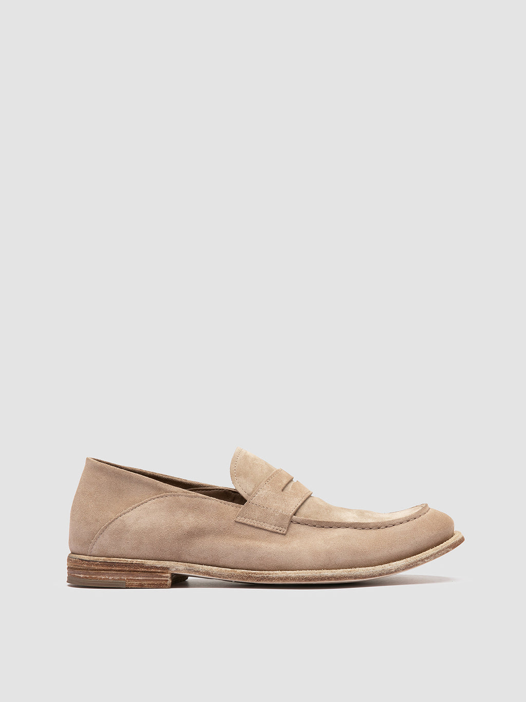 ARCHIVE 522 - Beige Suede Penny Loafers - image 1,side view