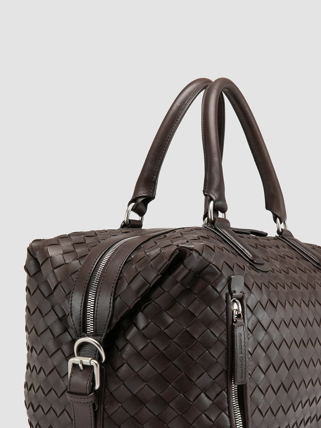 ARMOR 019 - braune Reisetasche aus Leder - image 6,side view