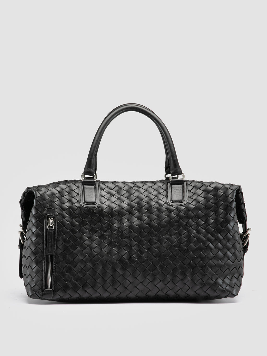 ARMOR 019 - Black Leather Travel Bag - image 1,side view