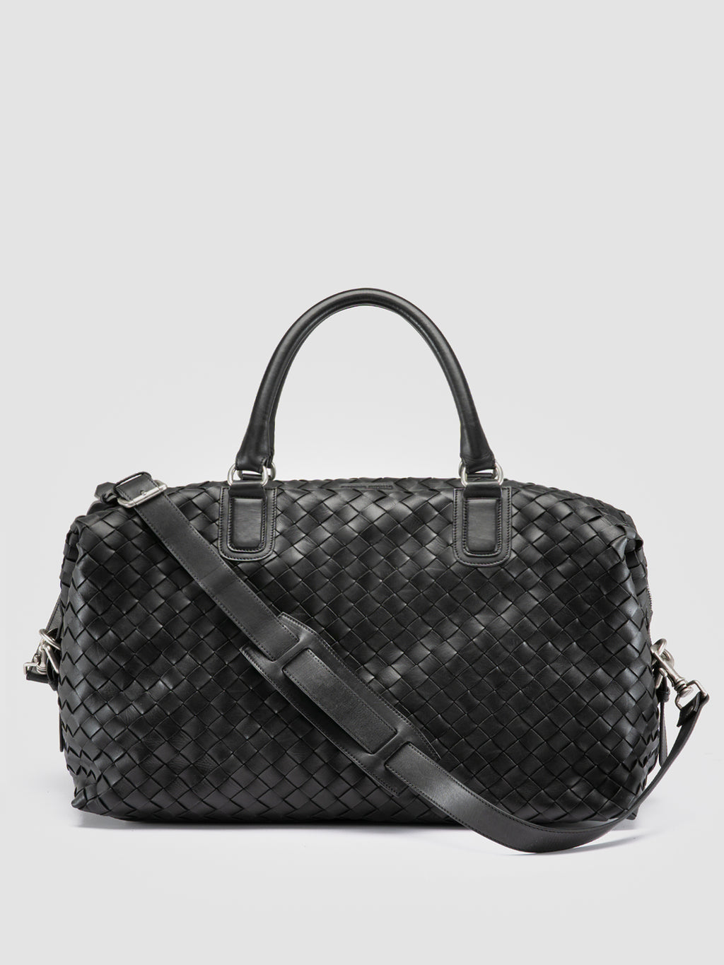 ARMOR 019 - Black Leather Travel Bag - image 4,side view