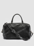 ARMOR 019 - Black Leather Travel Bag - thumb image 4,side view