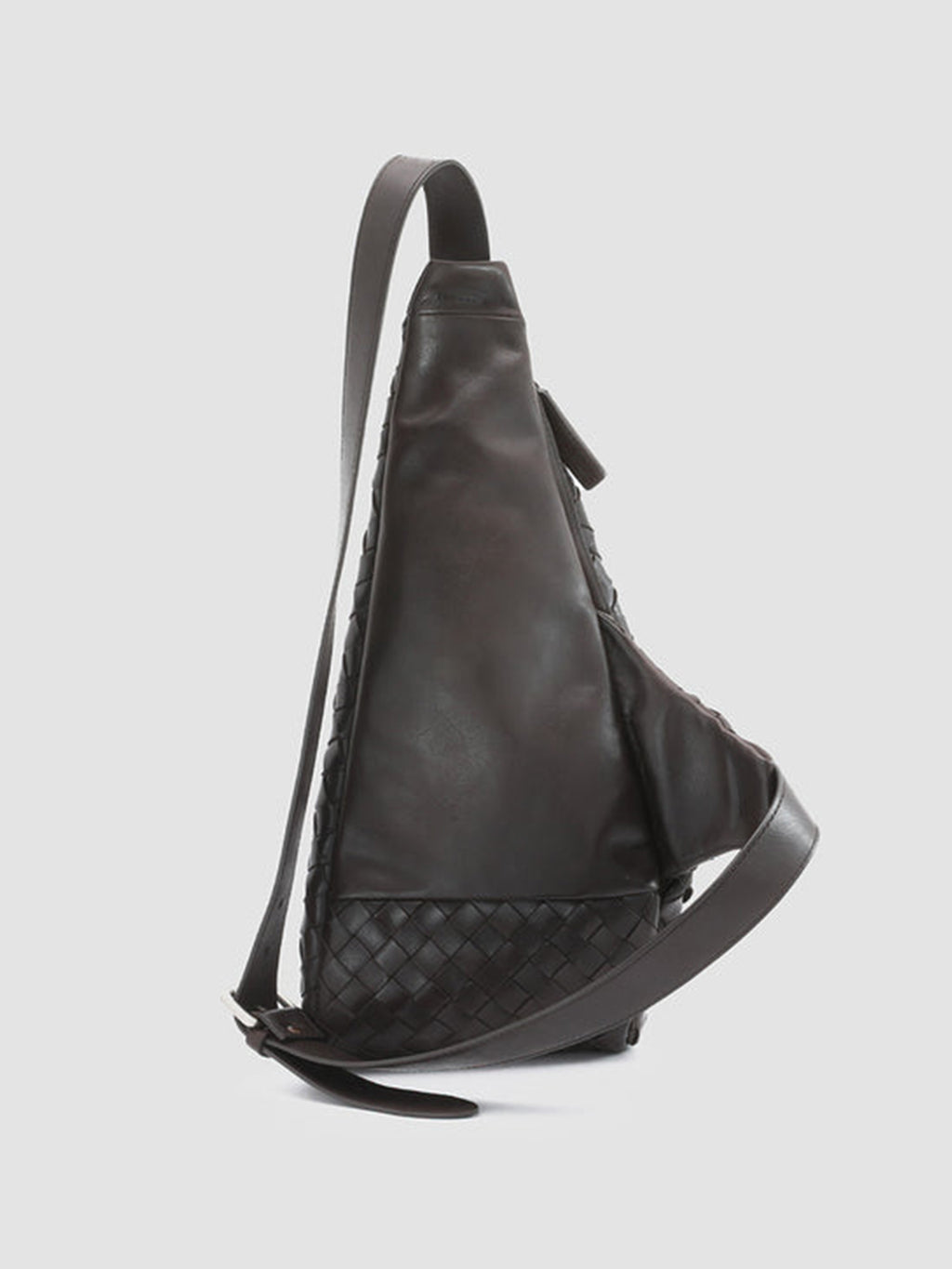 ARMOR 05 - Brown Woven Leather Backpack - image 2,side view