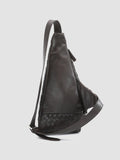 ARMOR 05 - Brown Woven Leather Backpack - thumb image 2,side view