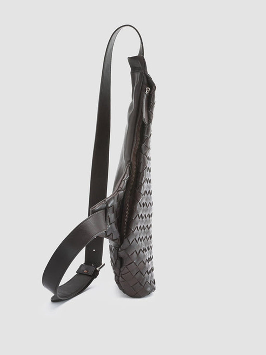 ARMOR 05 - Brown Woven Leather Backpack - image 4,side view