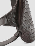 ARMOR 05 - Brown Woven Leather Backpack - thumb image 6,side view