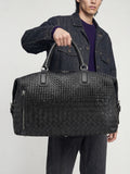 ARMOR 019 - Schwarze Reisetasche aus Leder - thumb image 2,side view