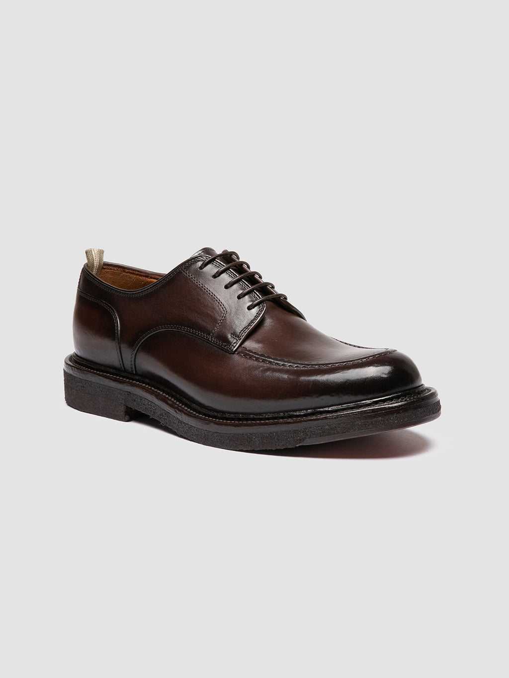 ASTON CREPE 003 - Brown Leather Derby Shoes - image 3,side view