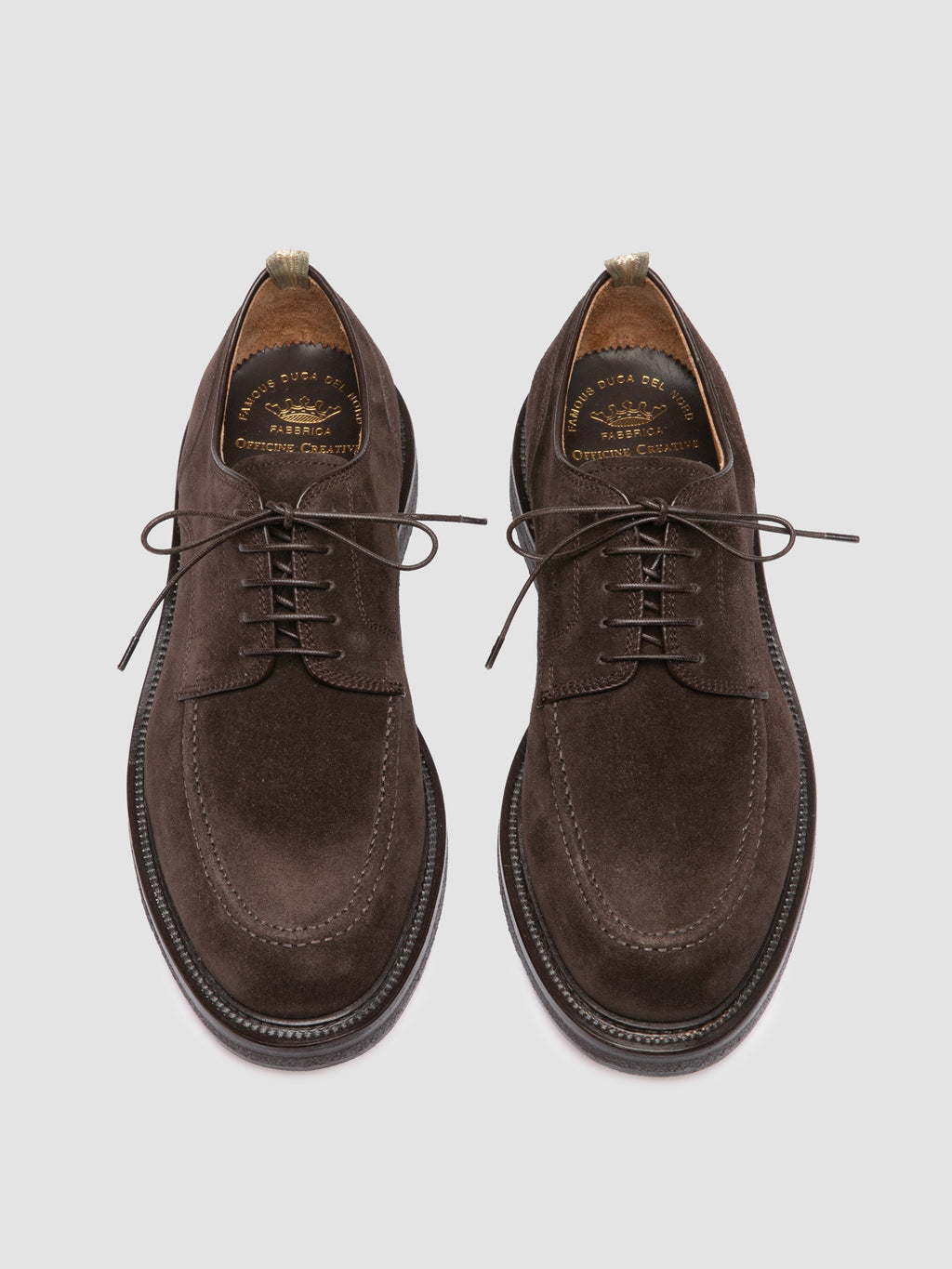 ASTON CREPE 003 - Brown Suede Derby Shoes - image 2,side view