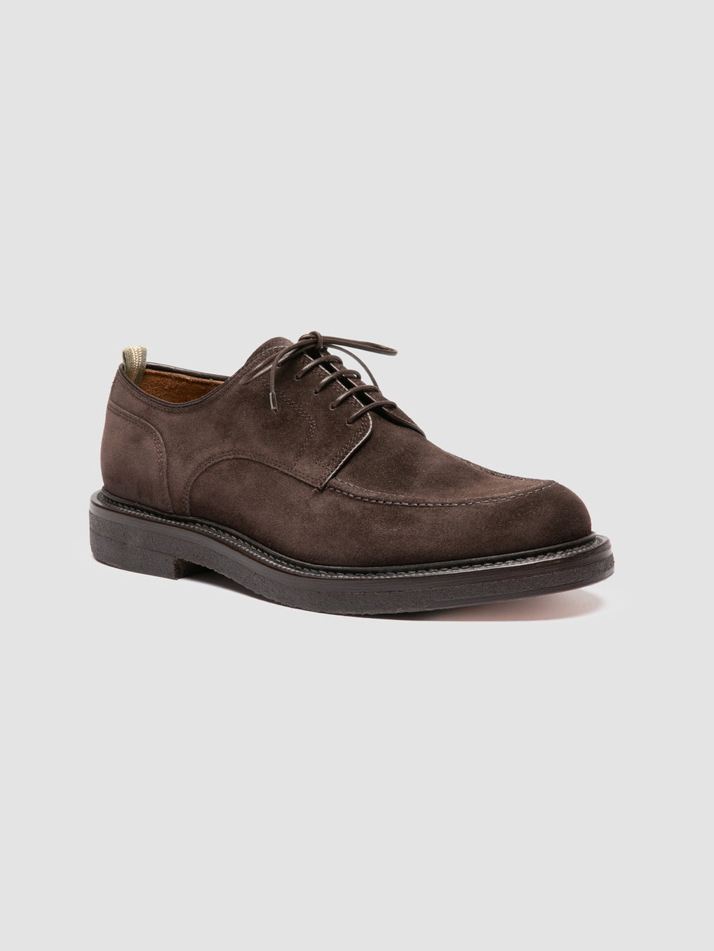 ASTON CREPE 003 - Brown Suede Derby Shoes - image 3,side view