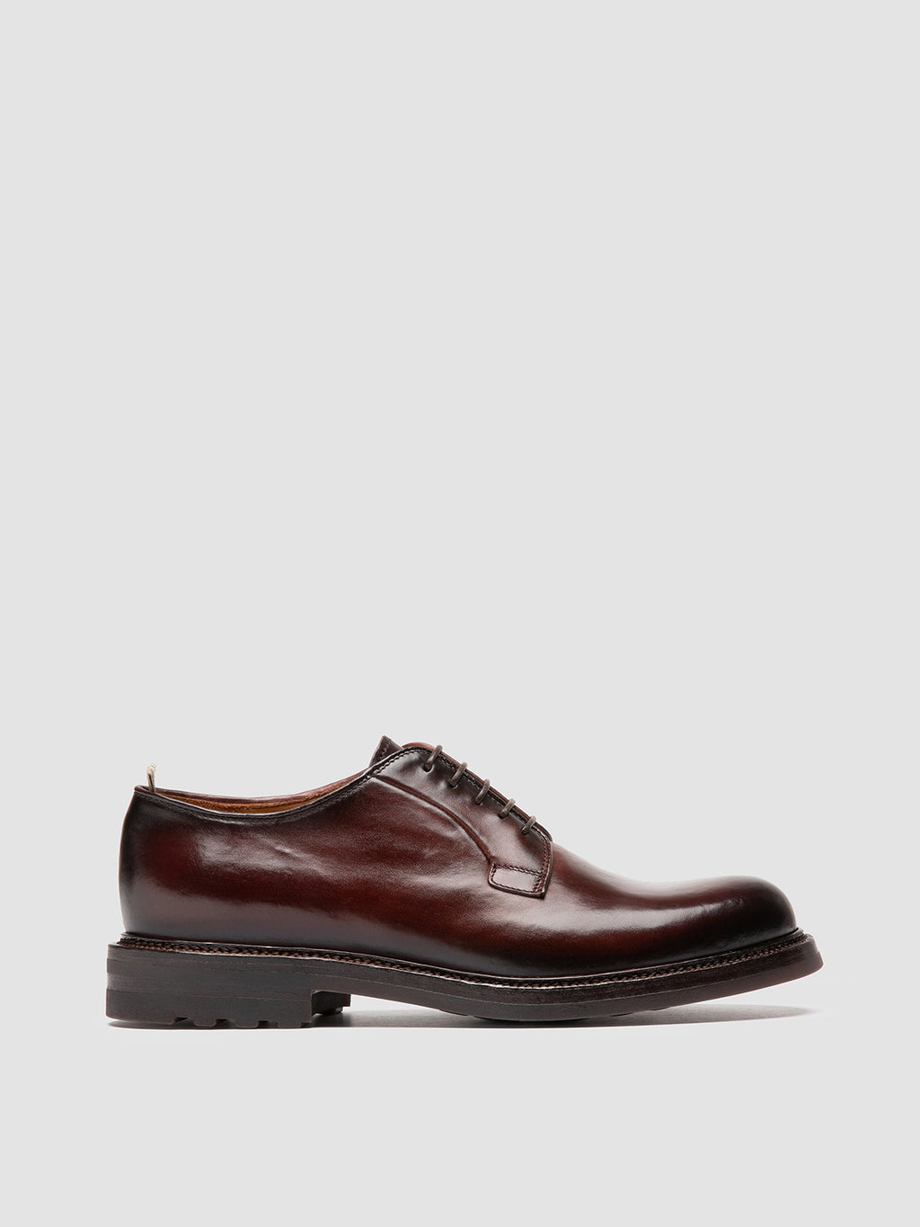 ASTON FLEXI 001 - Burgundy Leather Derby Shoes - image 1,side view