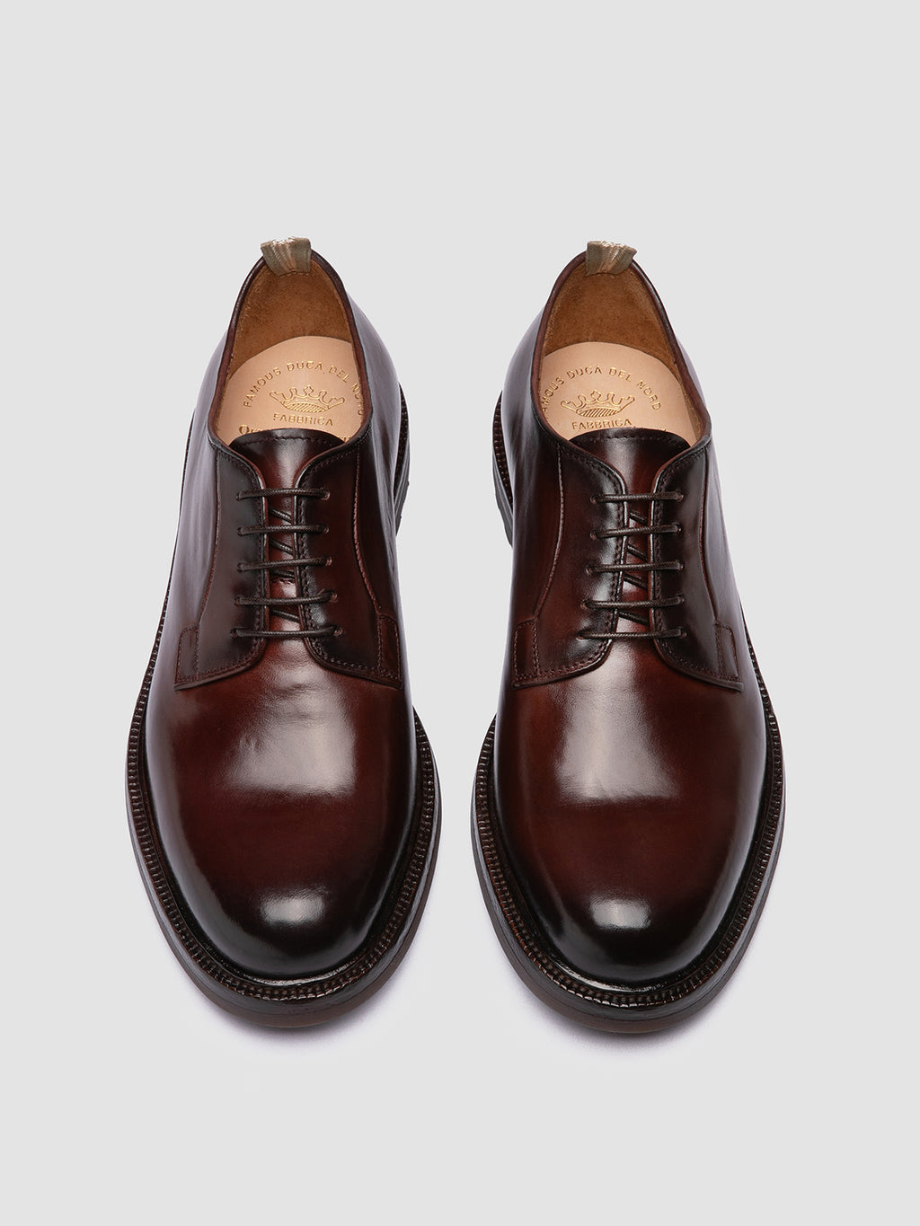 ASTON FLEXI 001 - Burgundy Leather Derby Shoes - image 2,side view