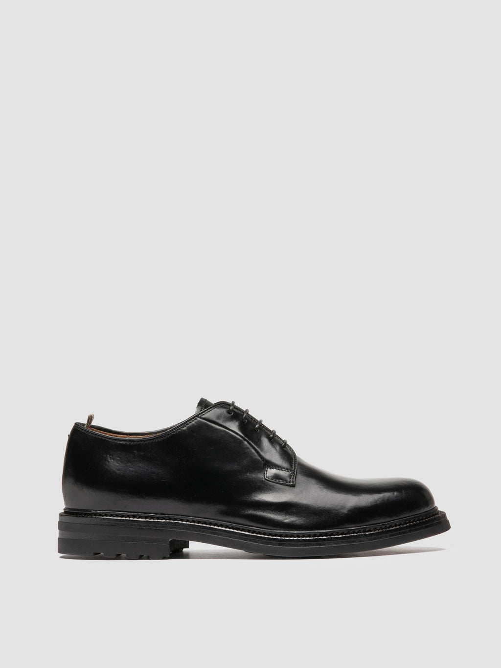 ASTON FLEXI 001 - Schwarze Derby-Schuhe aus Leder - image 1,side view
