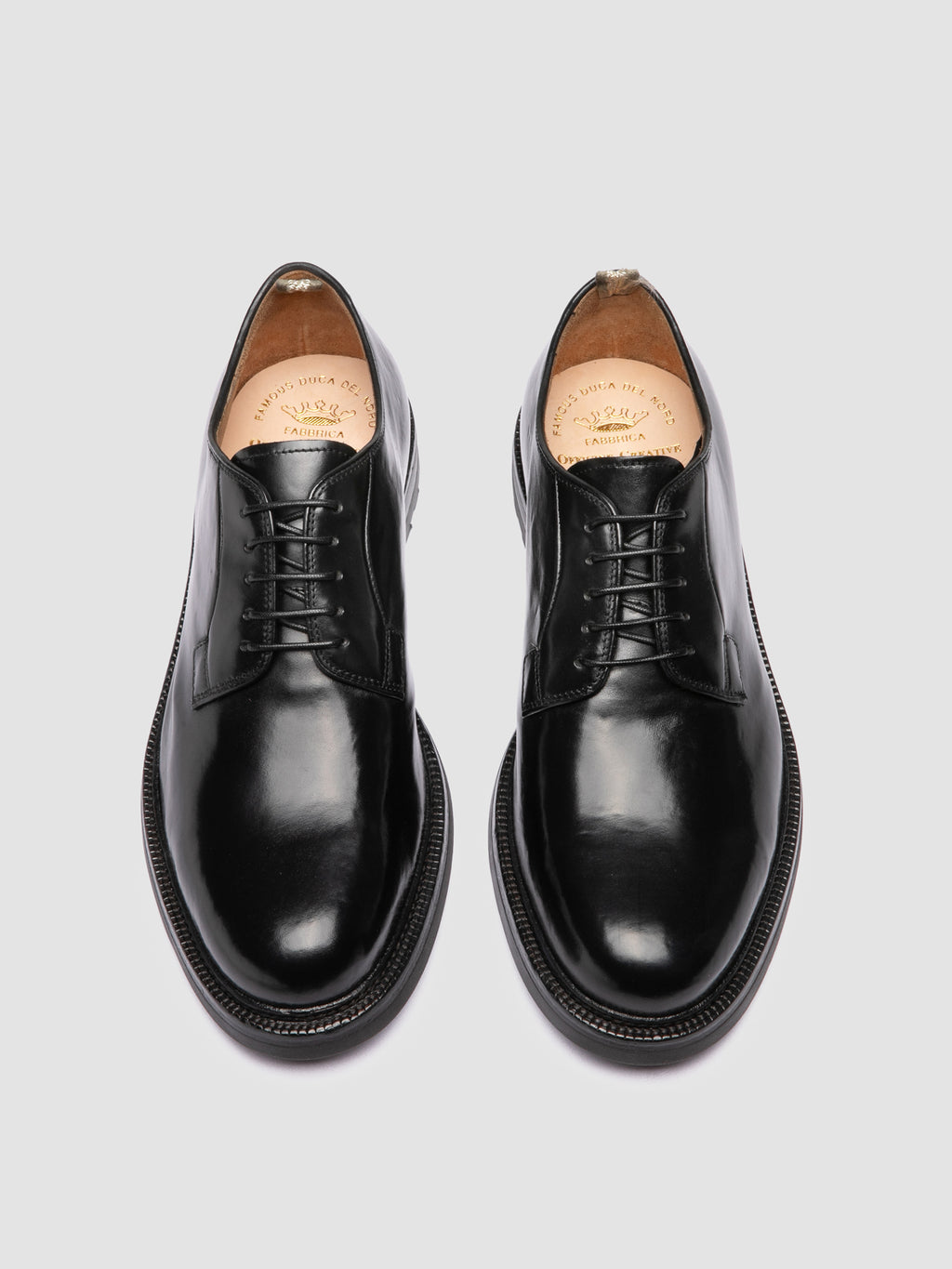 ASTON FLEXI 001 - Schwarze Derby-Schuhe aus Leder - image 2,side view