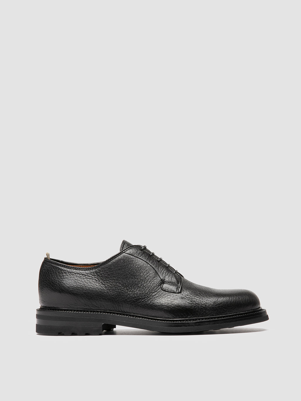 ASTON FLEXI 001 - Schwarze Derby-Schuhe aus Leder - image 1,side view