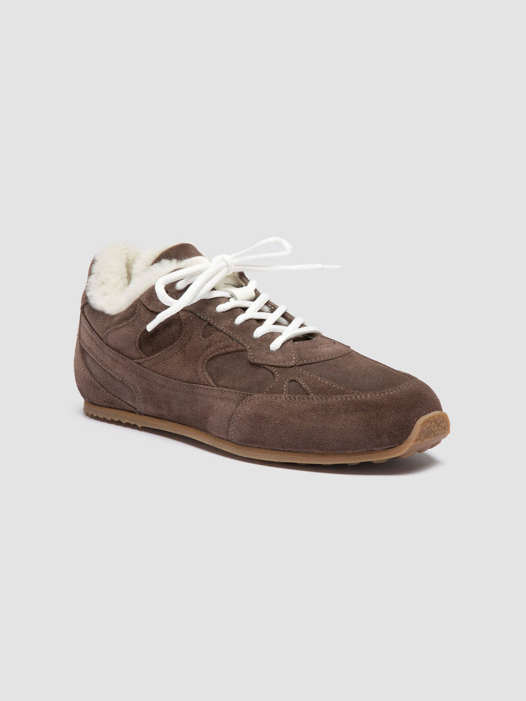 AWAY 102 - Taupe Suede Sneakers - image 3,side view