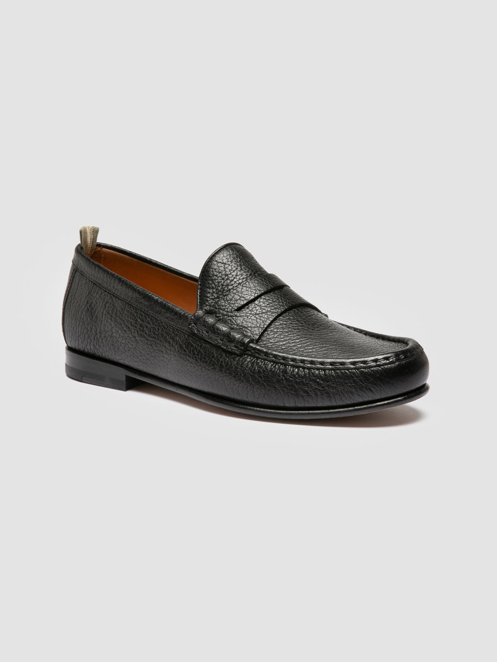 BALFRON 002 - Black Leather Penny Loafer - image 3,side view
