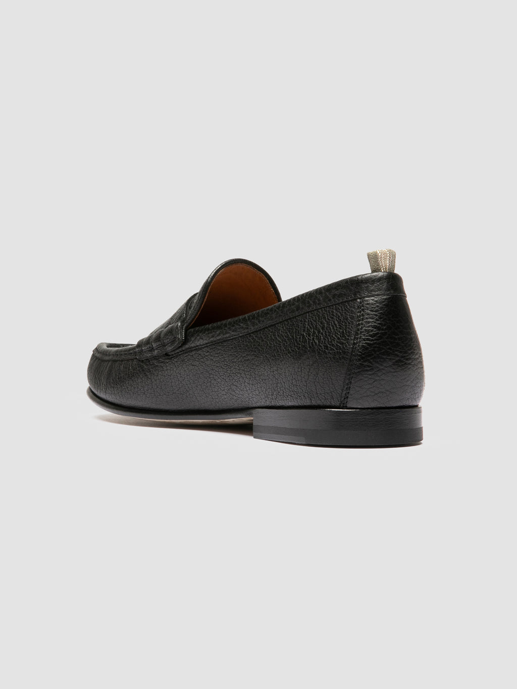 BALFRON 002 - Black Leather Penny Loafer - image 4,side view