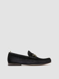 BALFRON 003 - Blue Suede Penny Loafer - thumb image 1,side view