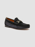 BALFRON 003 - Blue Suede Penny Loafer - thumb image 3,side view