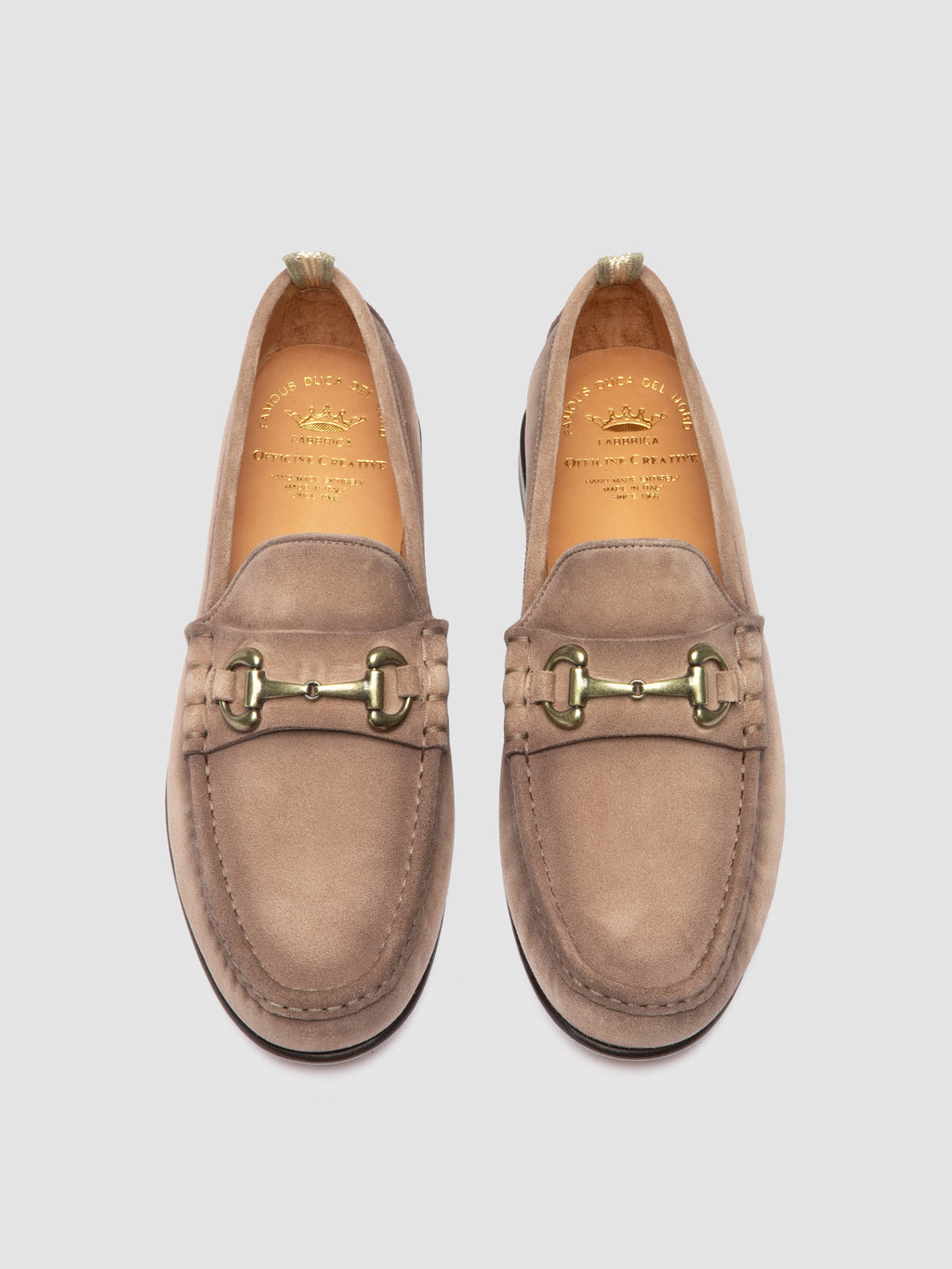 BALFRON 003 - Taupe Suede Penny Loafer - image 2,side view