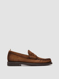 BALFRON FLEXI 001 - Brown Suede Penny Loafers - thumb image 1,side view