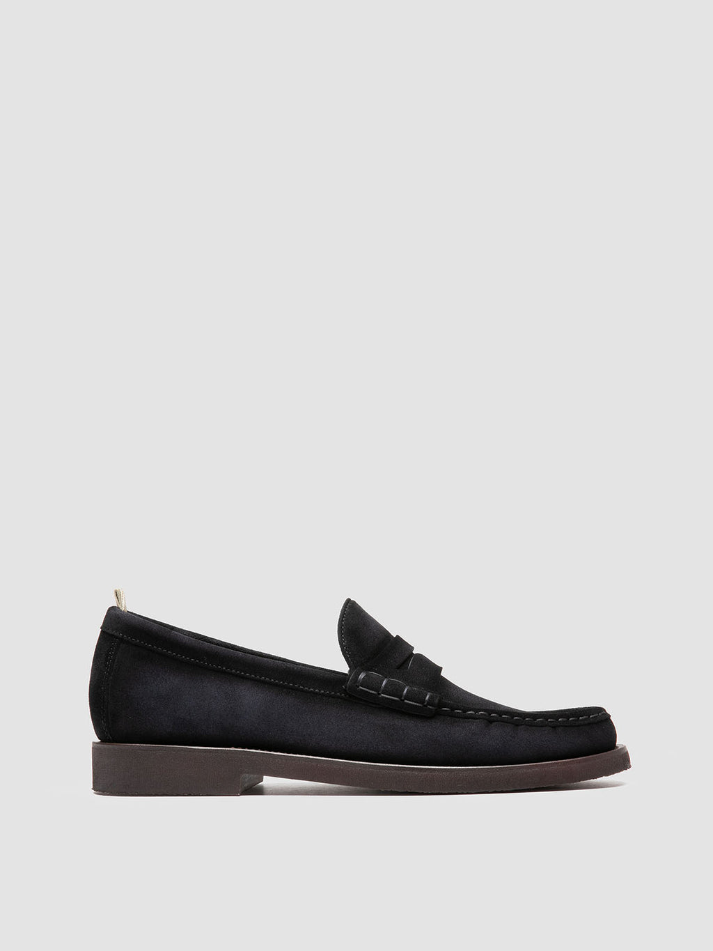 BALFRON FLEXI 001 - Blue Suede Penny Loafers - image 1,side view