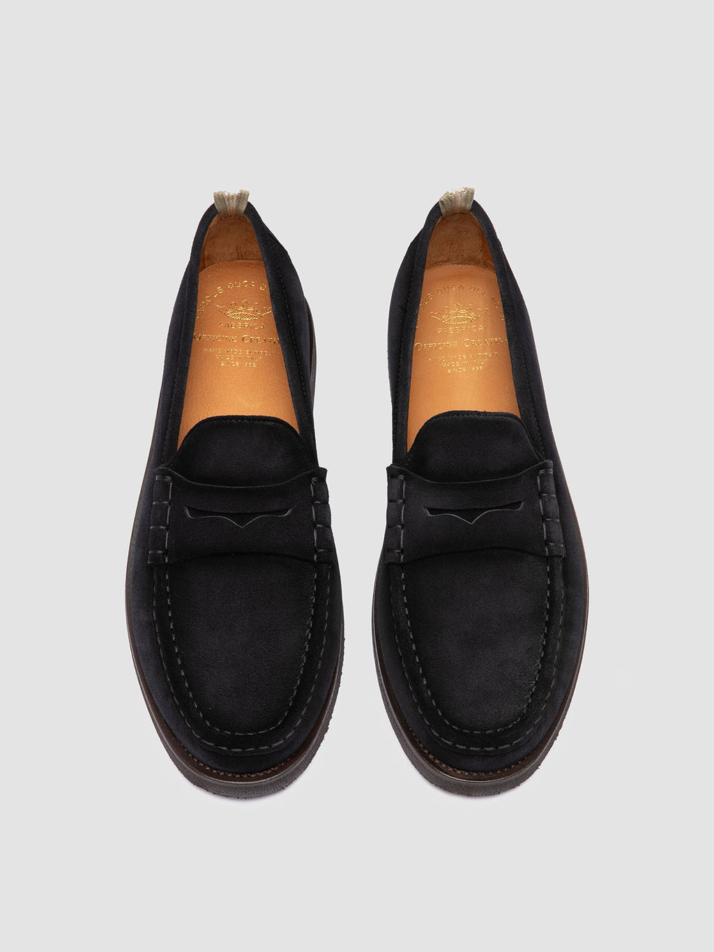 BALFRON FLEXI 001 - Blue Suede Penny Loafers - image 2,side view