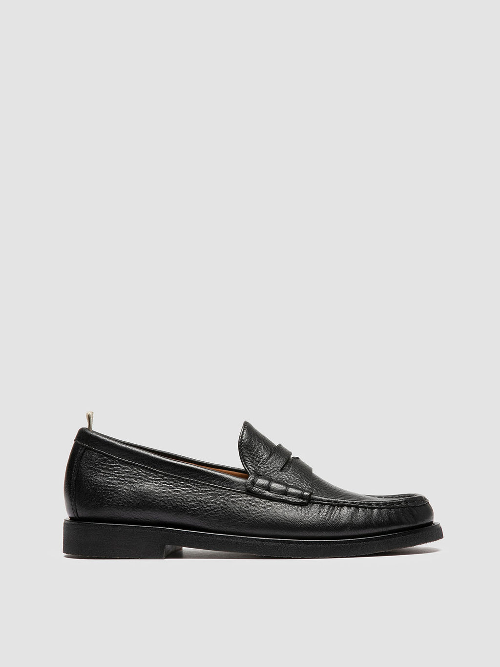 BALFRON FLEXI 001 - Black Leather Penny Loafers - image 1,side view