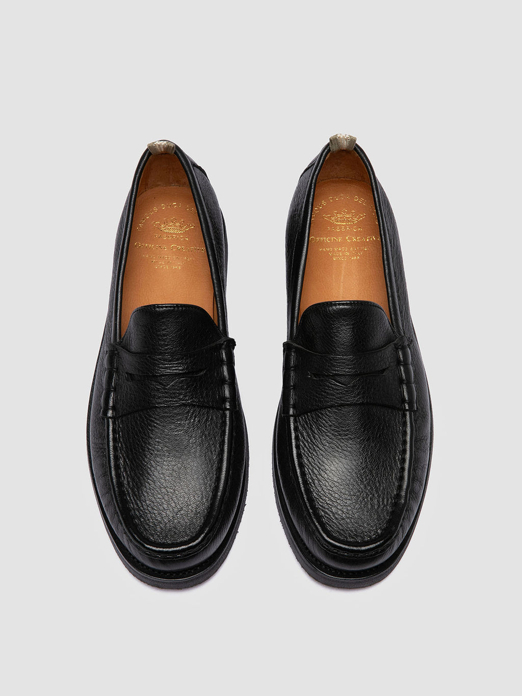 BALFRON FLEXI 001 - Black Leather Penny Loafers - image 2,side view