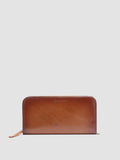 BERGE’ 01 - Braune Lederbrieftasche mit umlaufendem Reißverschluss - thumb image 1,side view