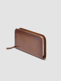 BERGE’ 01 - Braune Lederbrieftasche mit umlaufendem Reißverschluss - thumb image 3,side view