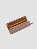 BERGE’ 01 - Braune Lederbrieftasche mit umlaufendem Reißverschluss - thumb image 5,side view