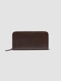 BERGE’ 01 - Dark Brown Zip Around Leather Wallet - thumb image 2,side view