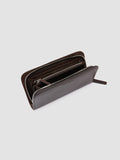 BERGE’ 01 - Dark Brown Zip Around Leather Wallet - thumb image 4,side view