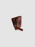 BERGE’ 103 - Brown Woven Leather Card Holder - thumb image 3,side view