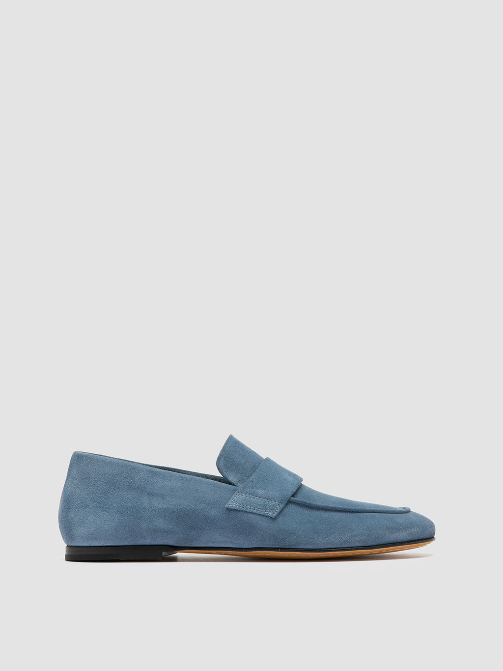 BLAIR 001 - Navy Suede Loafers - image 1,side view