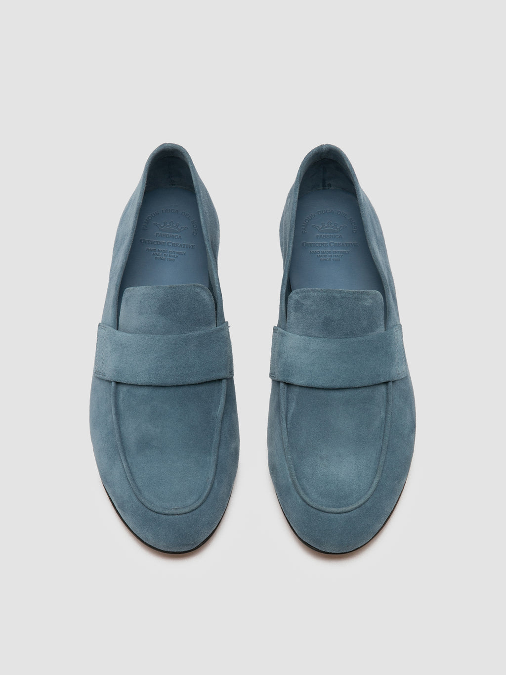 BLAIR 001 - Navy Suede Loafers - image 2,side view