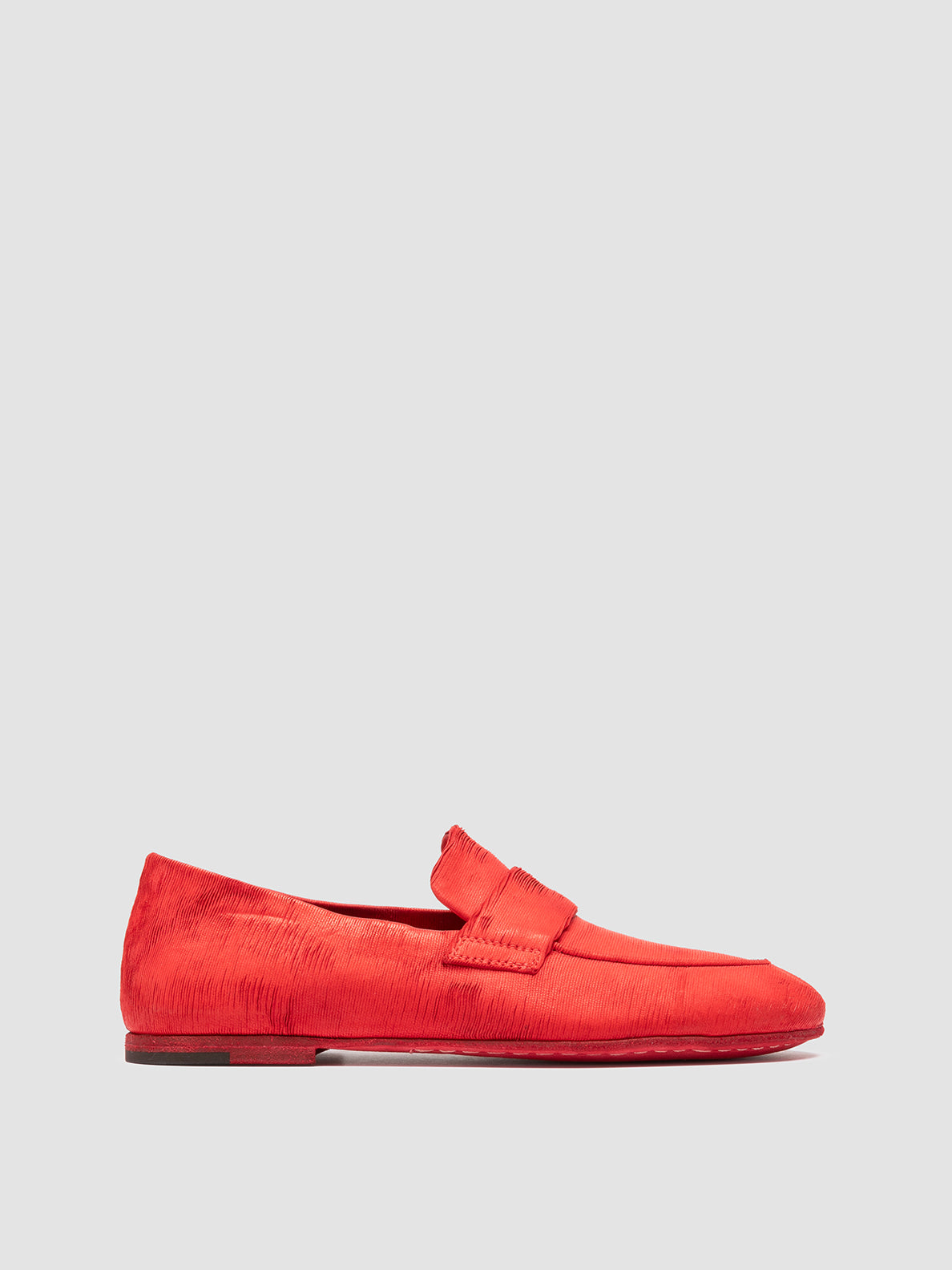 OFFICINE CREATIVE - Women's red leather loafers