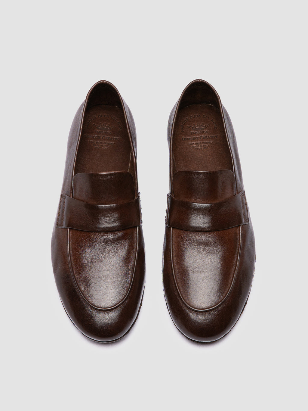 BLAIR DD 001 - Brown Leather Penny Loafers - image 2,side view