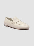BLAIR DD 001 - White Leather Penny Loafers - thumb image 3,side view