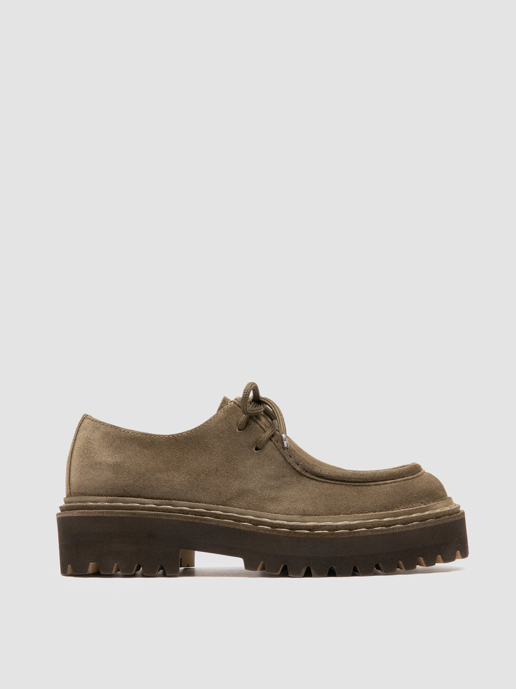 BLOSSOM 001 - Brown Suede Derby Shoes - image 1,side view